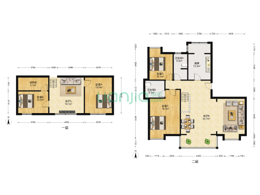 倚能黄河家园 4室2厅2卫 130平方