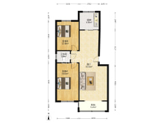 南北通透经典两室，视野开阔，无遮挡。-涿州烟草小区户型图