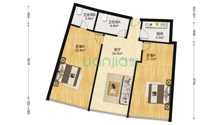 长河国际公寓二手房实景图