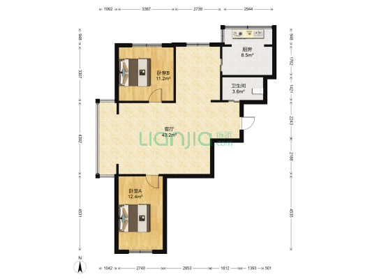 世纪新居(经开区) 2室1厅1卫 110平方