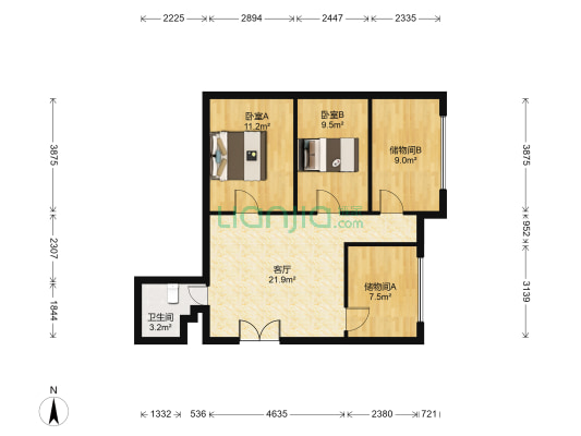 海外海广场 2室1厅1卫 101平方