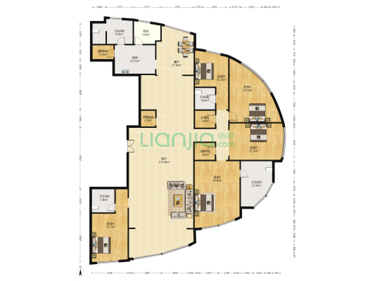 星海国际金融中心 5室2厅4卫 424平方