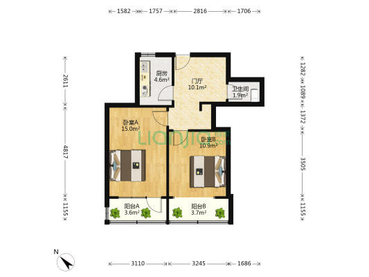 台西五路 2室0厅1卫 58平方