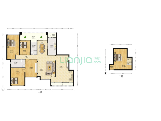 公园大地七期 4室1厅2卫 168平方