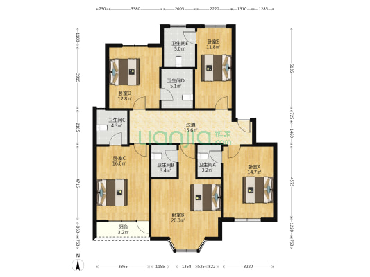 银桥新村（张家港） 5室0厅5卫 237平方