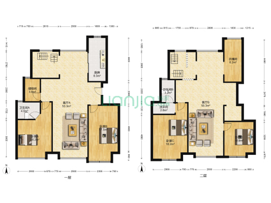 创想凯旋湾 4室2厅3卫 191平方