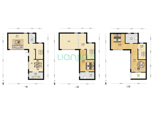 花样年香门第 3室1厅3卫 143平方