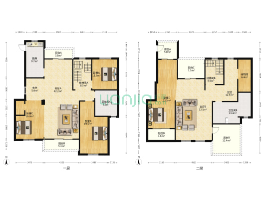通用昱墅 4室2厅2卫 262平方