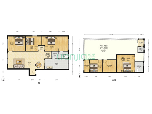 长城小区 5室1厅4卫 121平方