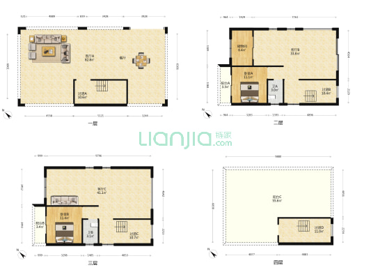 肖家村大街 2室3厅2卫 124平方