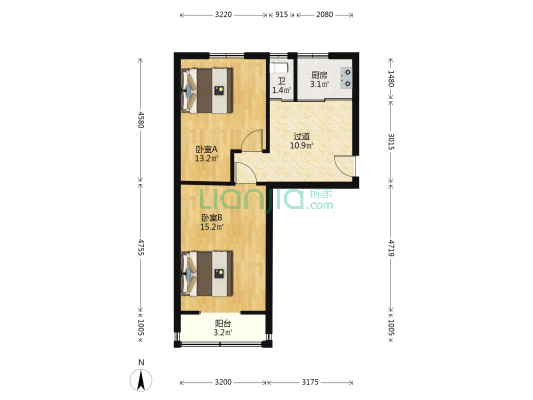 立新东楼 2室0厅1卫 56平方