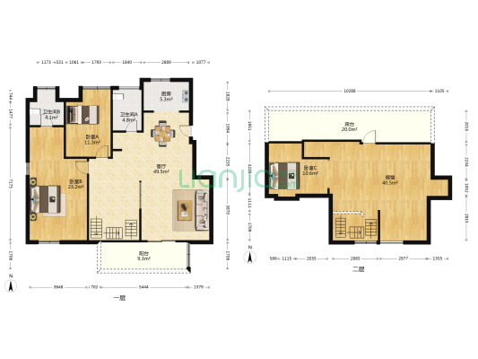 中建壹品澜湾 3室1厅2卫 118平方