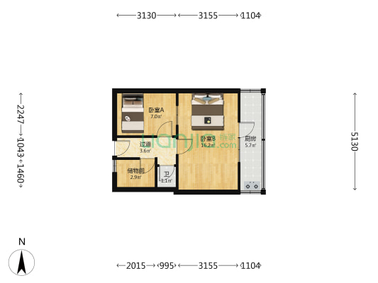 永泰街28号 2室0厅1卫 52平方