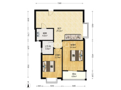 天保绿城  方正两居 采光好 小区环境优美-涿州天保绿城户型图