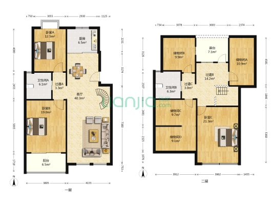 春江花园B区（锡山） 3室1厅2卫 175平方