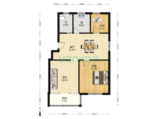赵家组集士西路 2室2厅1卫 82平方