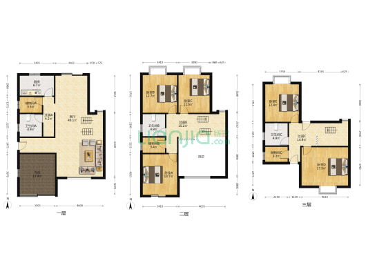 黎园别墅 5室1厅3卫 235平方