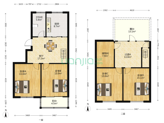 兴业弄 4室1厅1卫 77平方