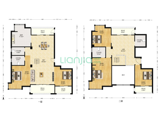 伊顿花苑 5室1厅4卫 325平方