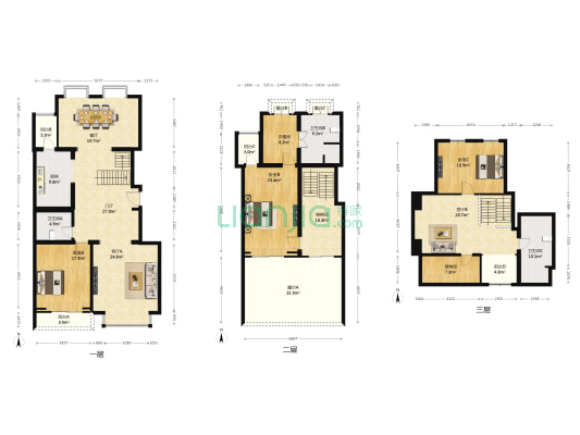 山水文园四期 3室3厅3卫 302平方