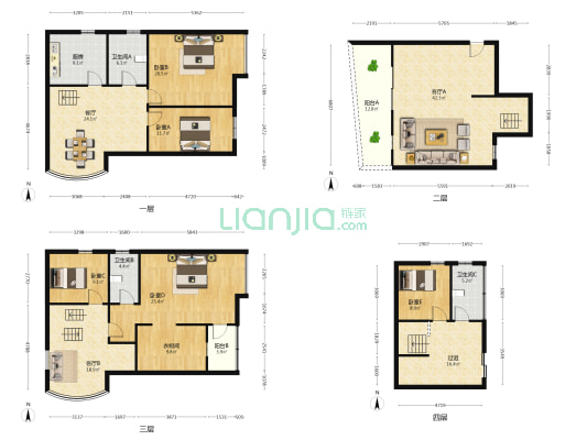 帝京华府 5室3厅3卫 268平方