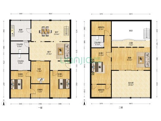 桐芳苑 4室2厅3卫 252平方