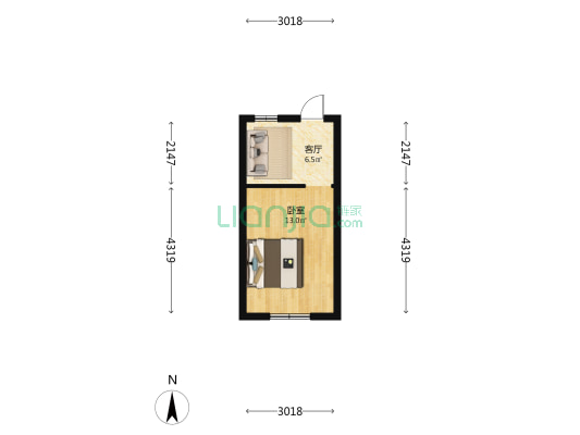 望岭西路15号（振兴里院） 1室1厅0卫 28平方
