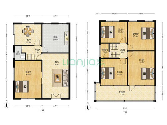 长青居委会四组 5室2厅1卫 169平方