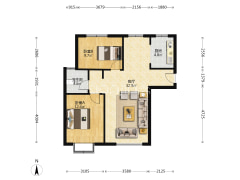 纯通透户型，无浪费面积，交通便利，区门口838公交-涿州三利中和城二期B区户型图