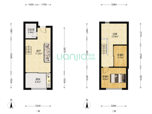 佳兆业广场二期 2室1厅1卫 41平方