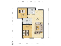 鸿坤全阳两居室   精装修    满二年   税费低-涿州鸿坤理想湾南区户型图