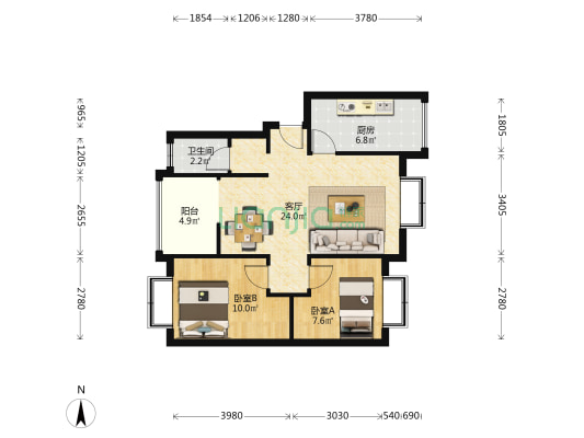 攀枝花大道南段409号 2室1厅1卫 70平方