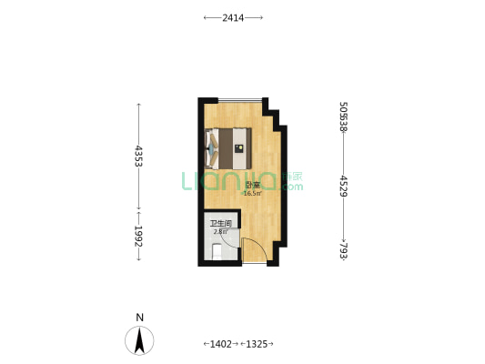 吾寓优品 1室0厅1卫 29平方