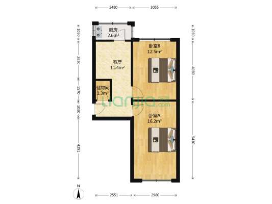 江沿街 2室1厅0卫 55平方