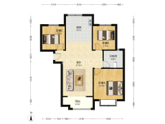 满二 带车位和地下室 高楼层视野好 有钥匙随时看房-涿州天伦湾嘉园户型图