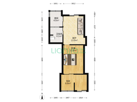 鹊桥小区一村 2室1厅1卫 45平方