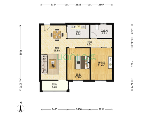 博兴雅居 1室1厅1卫 85平方