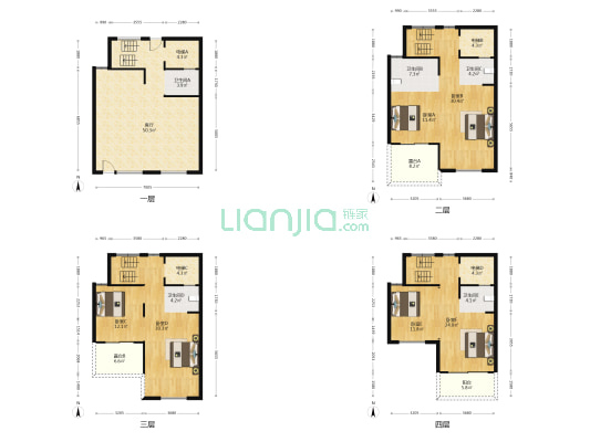 大通云澜府 6室1厅5卫 237平方
