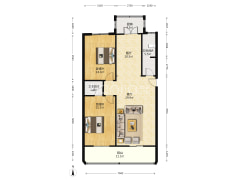 视野开阔，适合养老，通透舒适，楼层适合老人-涿州豪门庄园户型图