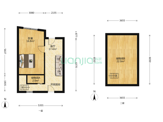 古井路84号 1室1厅0卫 44平方