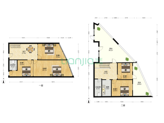 大学路大厦 5室1厅2卫 180平方