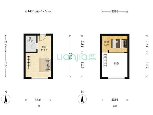 长沙五矿广场 1室1厅1卫 29平方