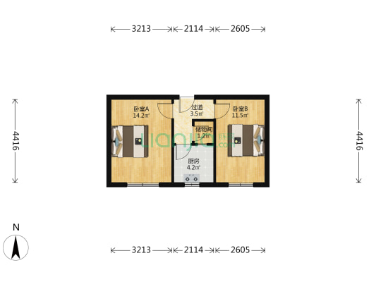 甘肃省建机械化公司家属院 2室0厅0卫 40平方
