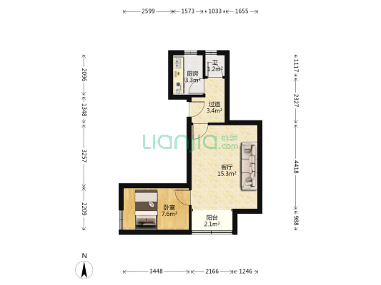 曾家湾小区 1室1厅1卫 38平方