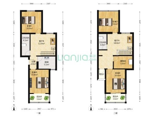 华裕园小区 4室2厅2卫 119平方