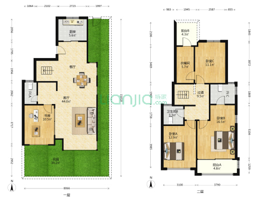 滨湖里 4室1厅3卫 138平方