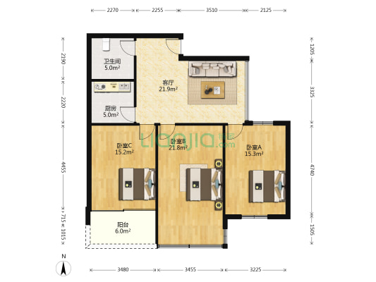 卫民巷87号 3室1厅1卫 103平方