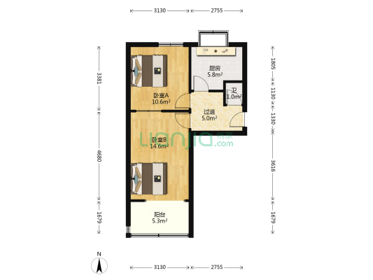 制锦市乐安街 2室0厅1卫 52平方