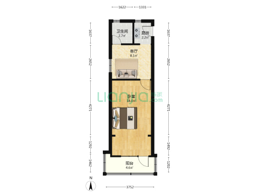 零陵公寓 1室1厅1卫 37平方