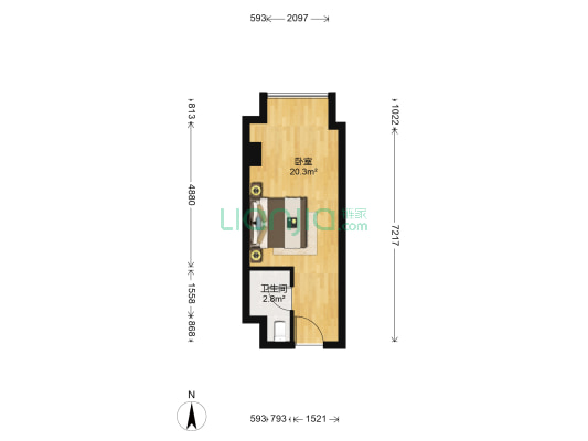 新尚天地 1室0厅1卫 32平方